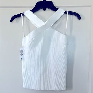 NWT Aritzia Babaton Small Sculpt Knit Cross Cropped Tank
